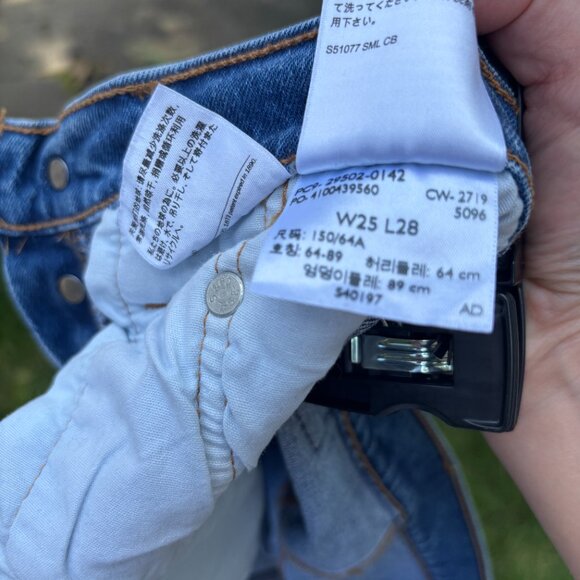 Levis 501 Slim Denim  W25 L28 - Picture 4 of 4